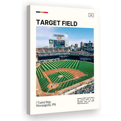 Target Field Print, Minnesota Twins Stadium Canvas Art, Fan Gifts, Sport Art, Canvas Print Wall Art