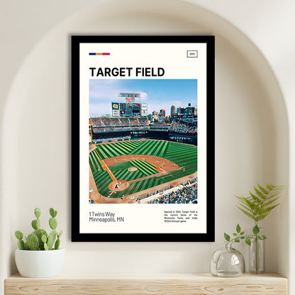 Target Field Print, Minnesota Twins Stadium Art, Gifts for him, Sport Art, Framed Art Print Wall Decor