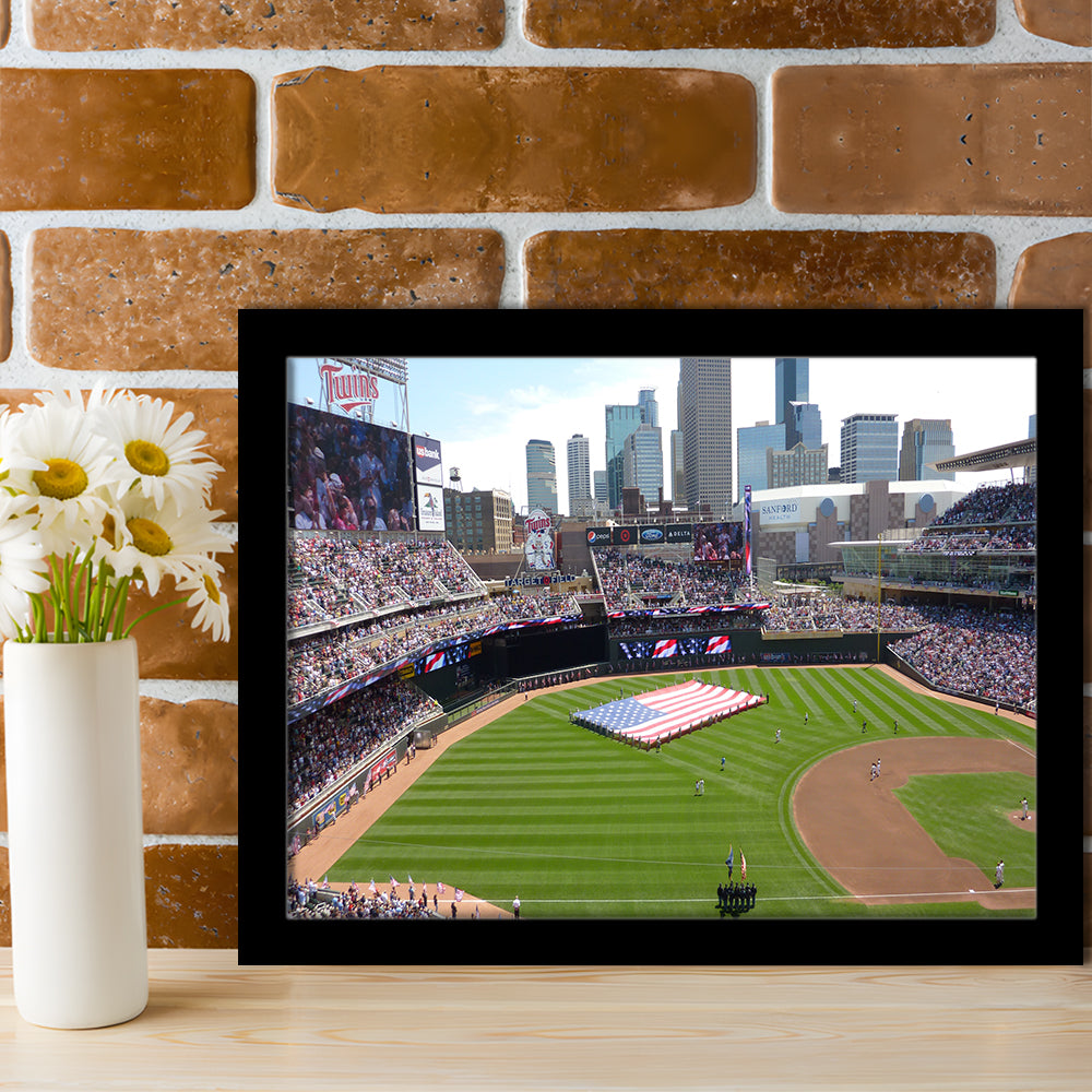Target Field in Minneapolis, Stadium Canvas, Sport Art, Gift for him, Framed Art Print Wall Decor, Picture Framed