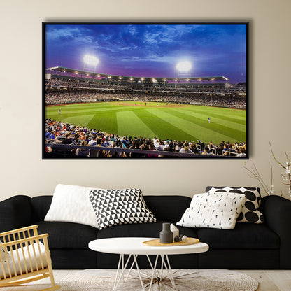 Td Ameritrade Park Omaha, Stadium Canvas, Sport Art, Framed Canvas Print Wall Art, Floating Frame