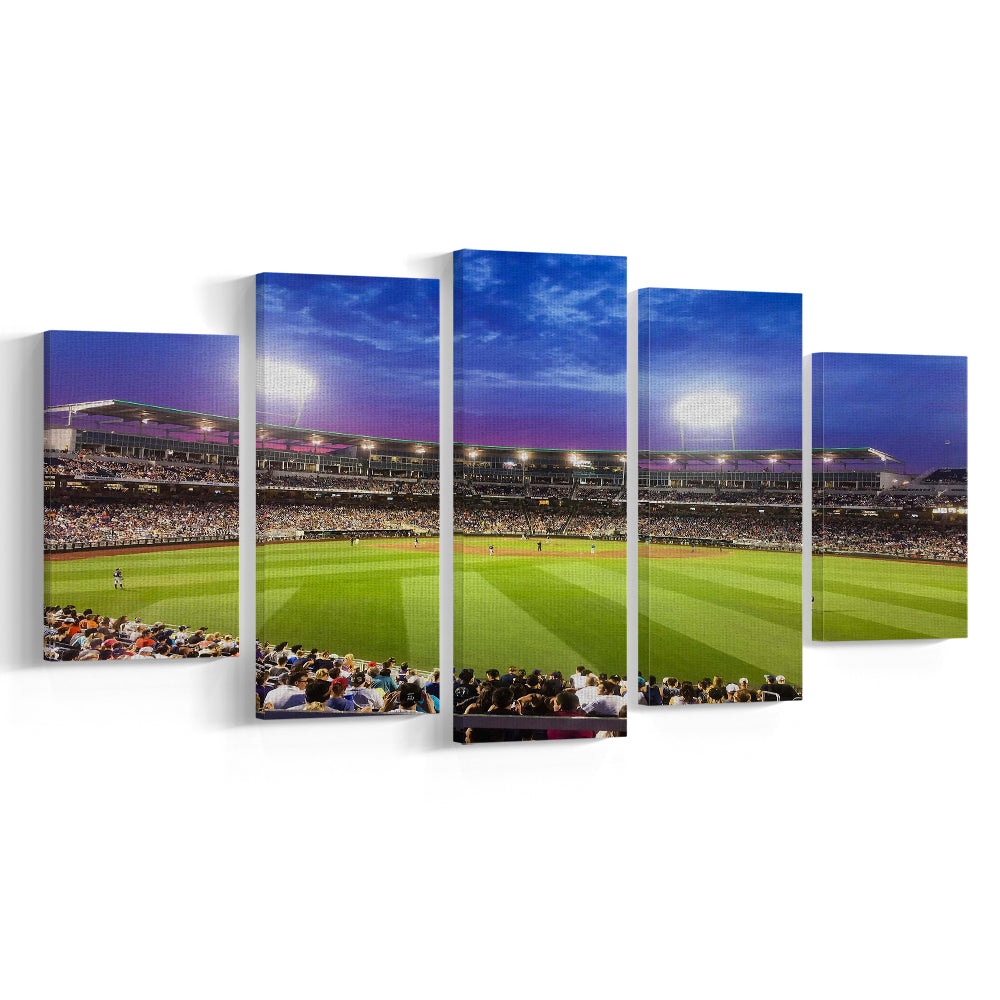 Td Ameritrade Park Omaha, Stadium Canvas, Sport Art, Gift for him, 5 Panel, Large Canvas, Canvas Print Wall Art