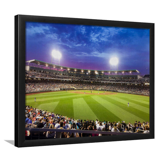 Td Ameritrade Park Omaha, Stadium Canvas, Sport Art, Gift for him, Framed Art Print Wall Decor, Picture Framed