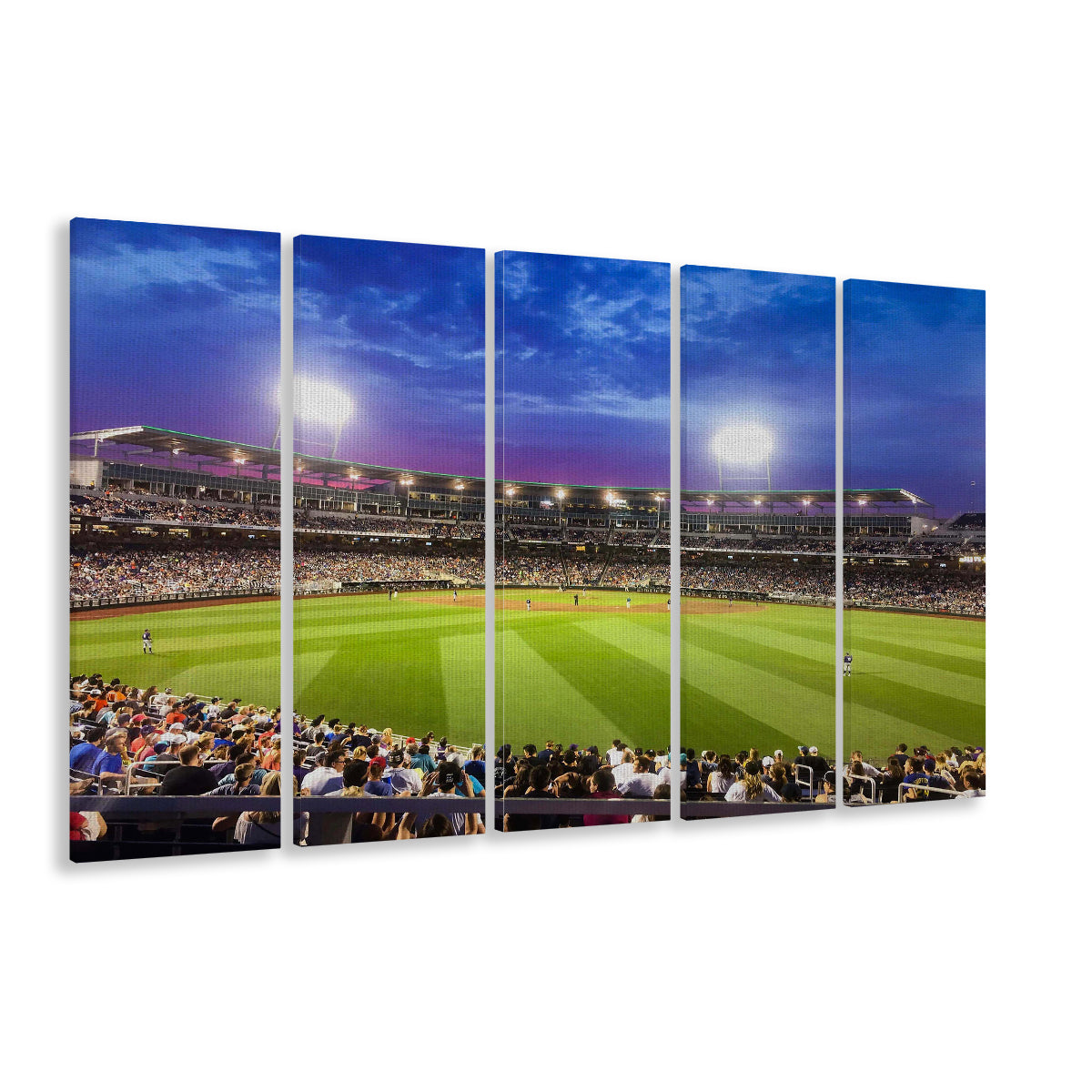 Td Ameritrade Park Omaha, Stadium Canvas, Sport Art, 5 Panel B, Extra Large Canvas, Canvas Print Wall Art