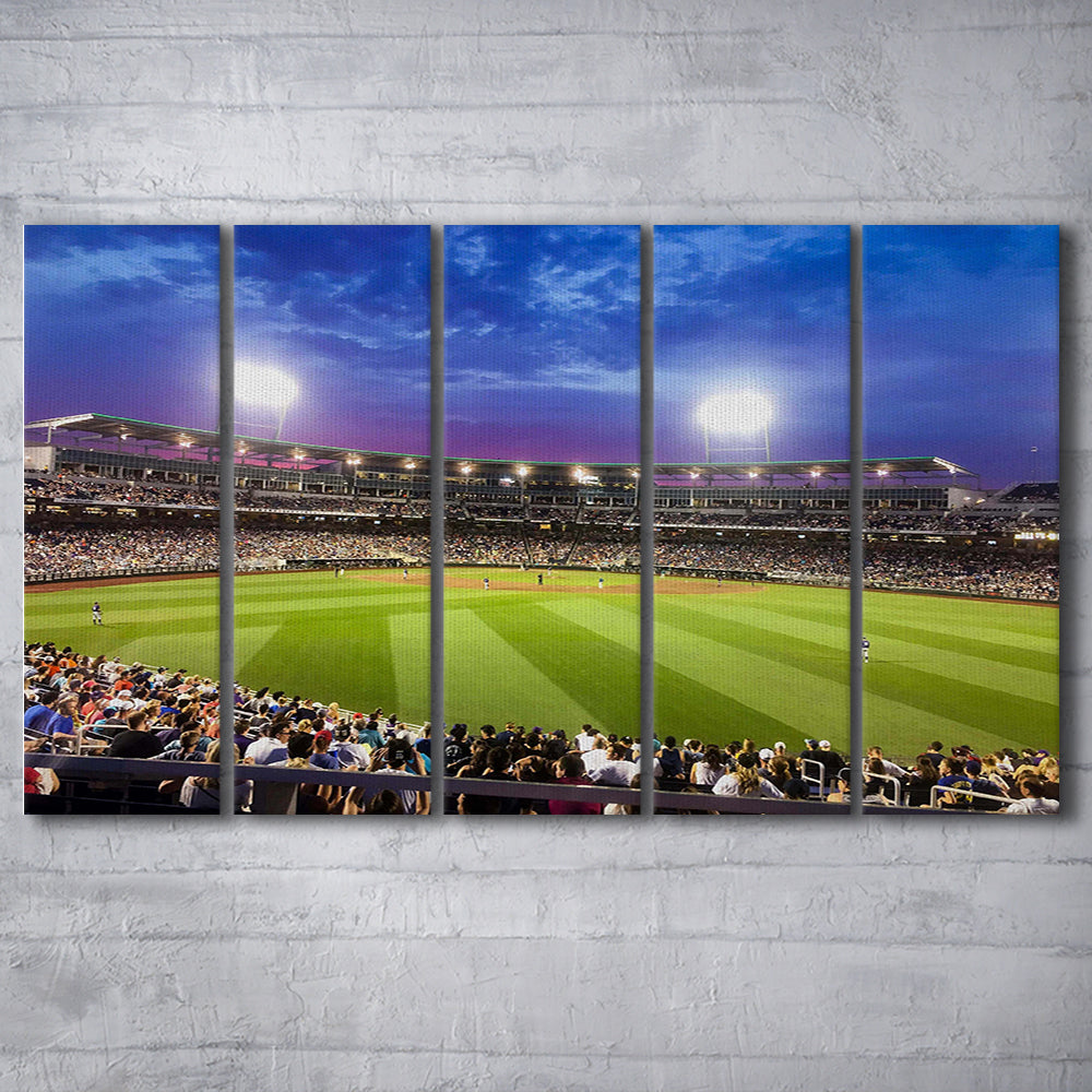 Td Ameritrade Park Omaha, Stadium Canvas, Sport Art, 5 Panel B, Extra Large Canvas, Canvas Print Wall Art
