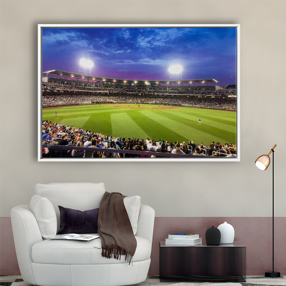 Td Ameritrade Park Omaha, Stadium Canvas, Sport Art, Framed Canvas Print Wall Art, Floating Frame