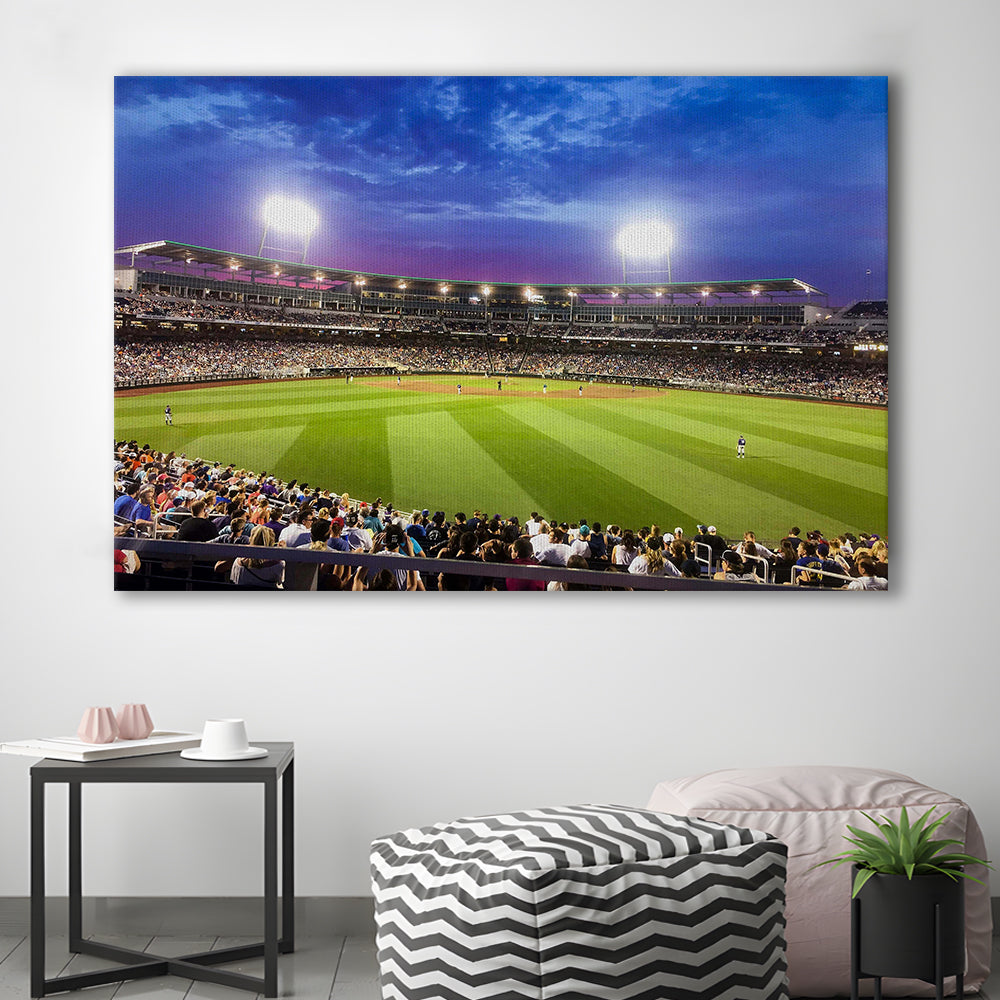 Td Ameritrade Park Omaha, Stadium Canvas, Sport Art, Gift for him, Man Cave Decor, Art Print, Canvas Print Wall Art