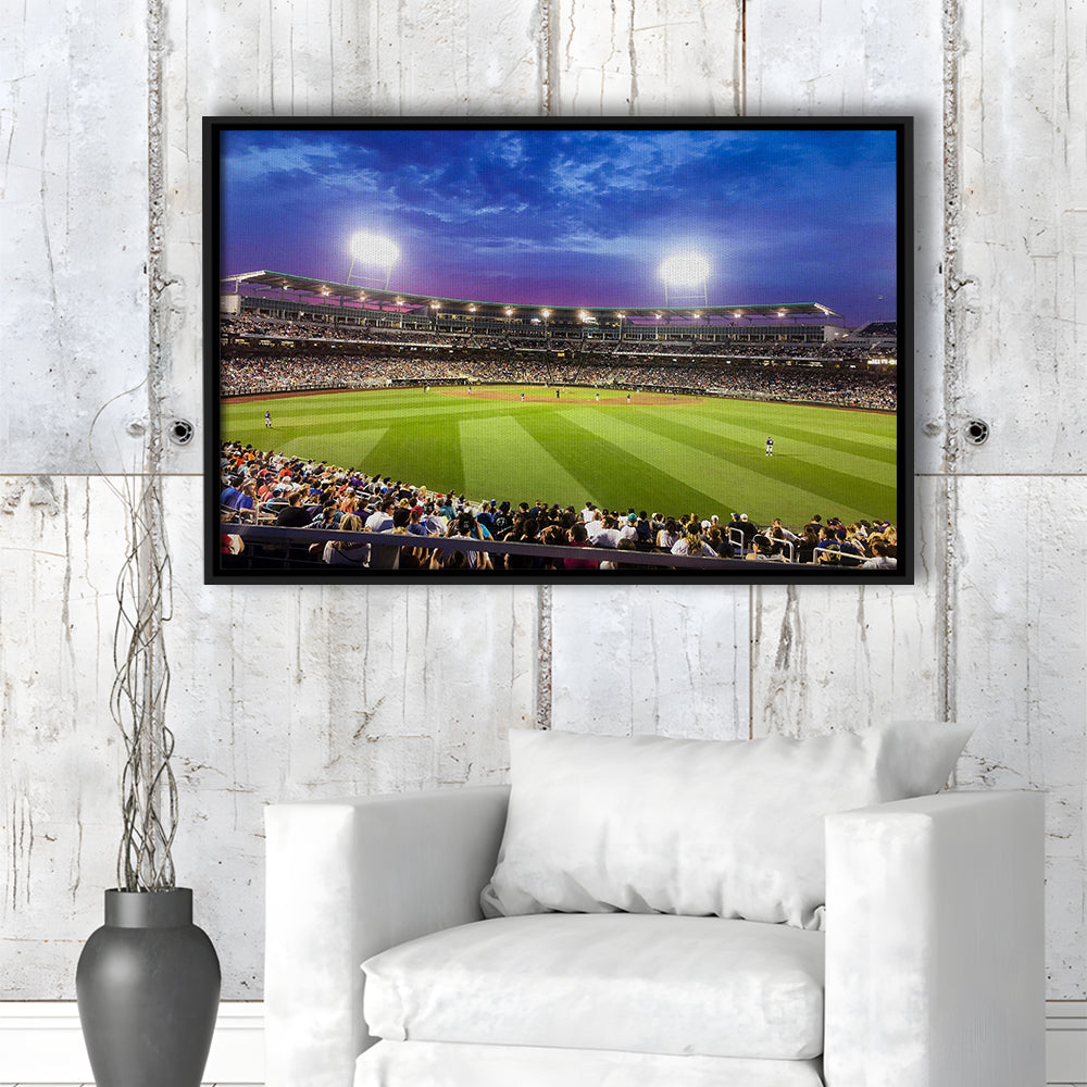 Td Ameritrade Park Omaha, Stadium Canvas, Sport Art, Framed Canvas Print Wall Art, Floating Frame