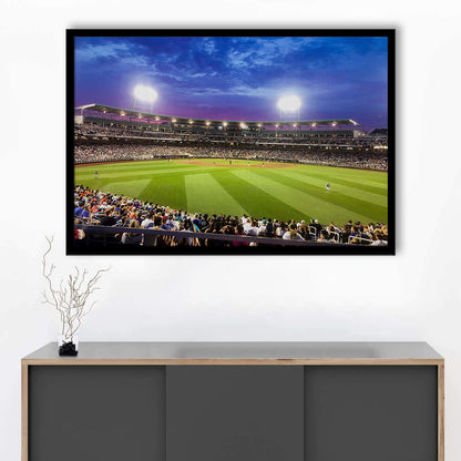 Td Ameritrade Park Omaha, Stadium Canvas, Sport Art, Gift for him, Framed Art Print Wall Decor, Picture Framed