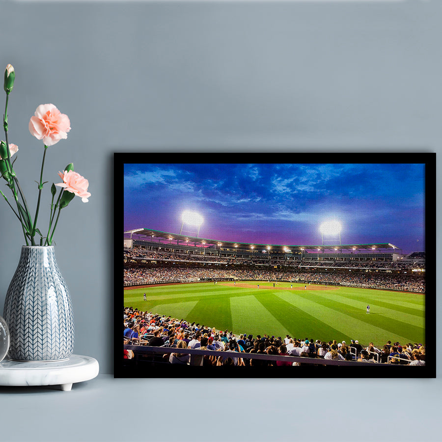 Td Ameritrade Park Omaha, Stadium Canvas, Sport Art, Gift for him, Framed Art Print Wall Decor, Picture Framed