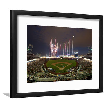Td Ameritrade Park in Omaha, Stadium Canvas, Sport Art, Gift for him, White Border Framed Art Print Wall Decor