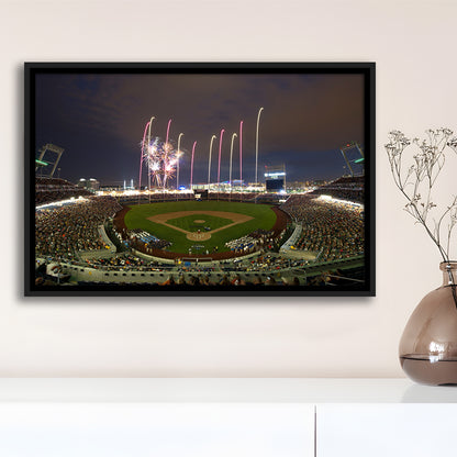 Td Ameritrade Park in Omaha, Stadium Canvas, Sport Art, Framed Canvas Print Wall Art, Floating Frame