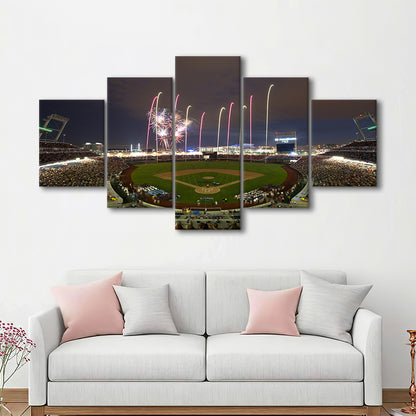Td Ameritrade Park in Omaha, Stadium Canvas, Sport Art, Gift for him, 5 Panel, Large Canvas, Canvas Print Wall Art