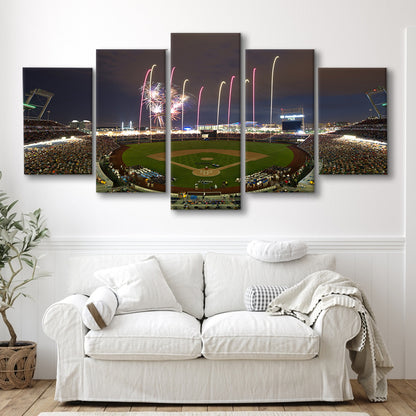 Td Ameritrade Park in Omaha, Stadium Canvas, Sport Art, Gift for him, 5 Panel, Large Canvas, Canvas Print Wall Art