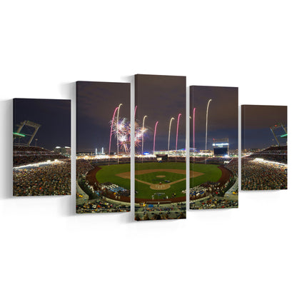 Td Ameritrade Park in Omaha, Stadium Canvas, Sport Art, Gift for him, 5 Panel, Large Canvas, Canvas Print Wall Art