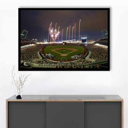 Td Ameritrade Park in Omaha, Stadium Canvas, Sport Art, Gift for him, Framed Art Print Wall Decor, Picture Framed