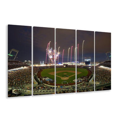Td Ameritrade Park in Omaha, Stadium Canvas, Sport Art, 5 Panel B, Extra Large Canvas, Canvas Print Wall Art