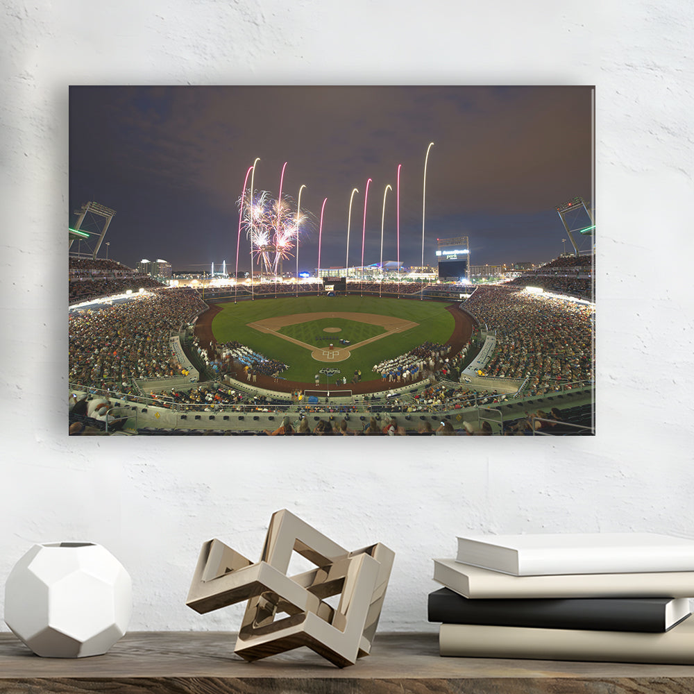 Td Ameritrade Park in Omaha, Stadium Canvas, Sport Art, Gift for him, Man Cave Decor, Art Print, Canvas Print Wall Art