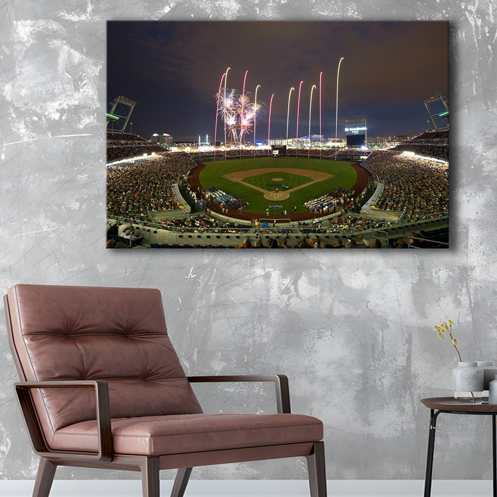 Td Ameritrade Park in Omaha, Stadium Canvas, Sport Art, Gift for him, Man Cave Decor, Art Print, Canvas Print Wall Art