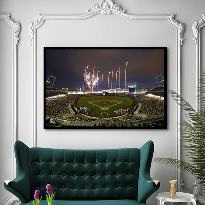 Td Ameritrade Park in Omaha, Stadium Canvas, Sport Art, Gift for him, Framed Art Print Wall Decor, Picture Framed