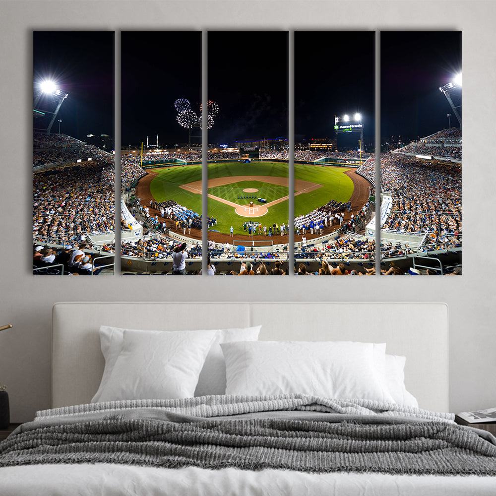 Td Ameritrade Stadium, Stadium Canvas, Sport Art, 5 Panel B, Extra Large Canvas, Canvas Print Wall Art