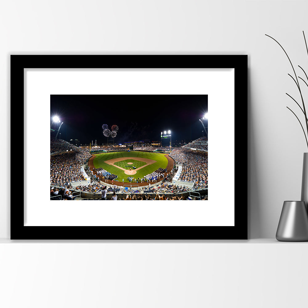 Td Ameritrade Stadium, Stadium Canvas, Sport Art, Gift for him, White Border Framed Art Print Wall Decor