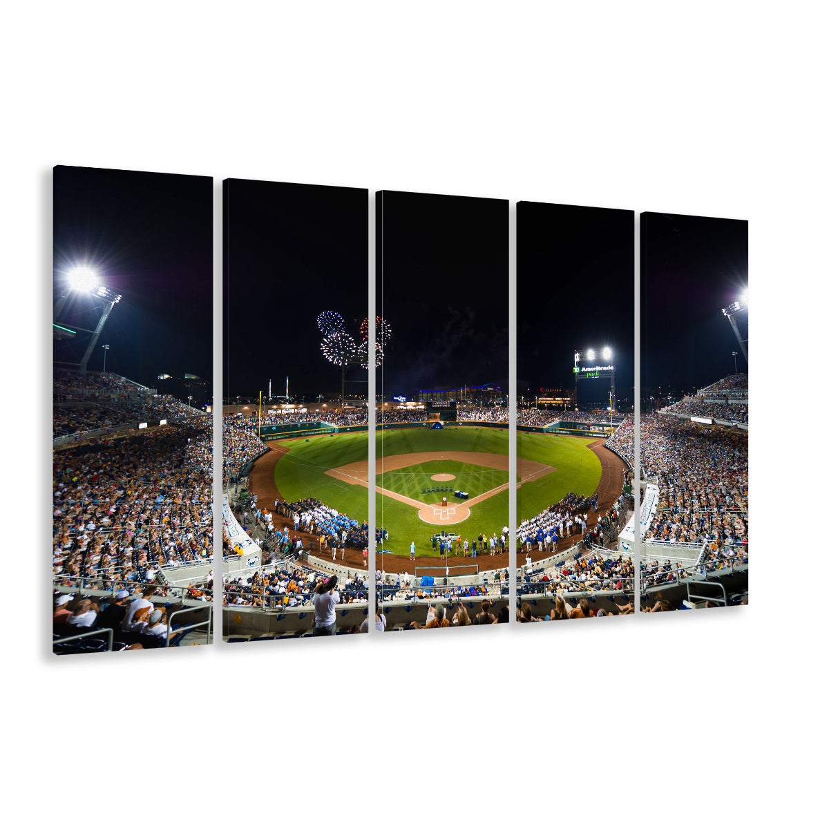 Td Ameritrade Stadium, Stadium Canvas, Sport Art, 5 Panel B, Extra Large Canvas, Canvas Print Wall Art