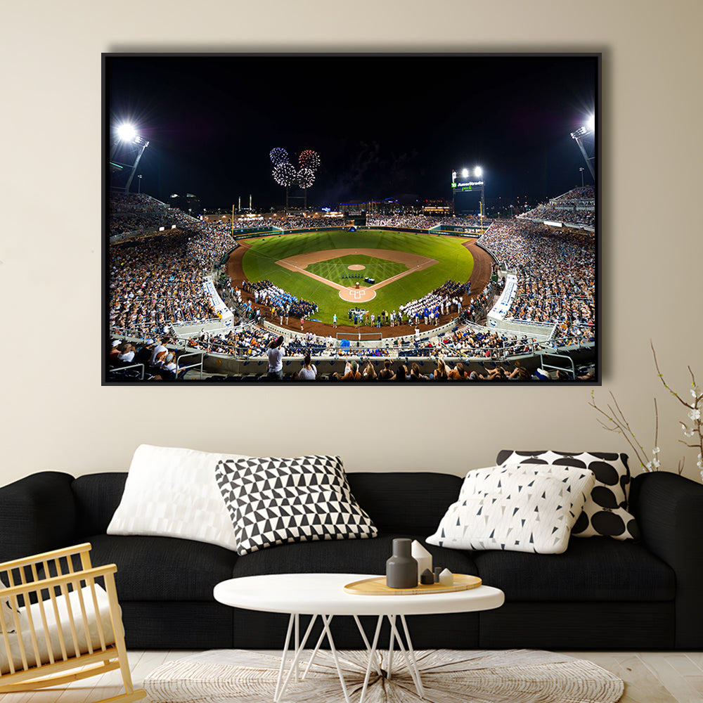 Td Ameritrade Stadium, Stadium Canvas, Sport Art, Framed Canvas Print Wall Art, Floating Frame