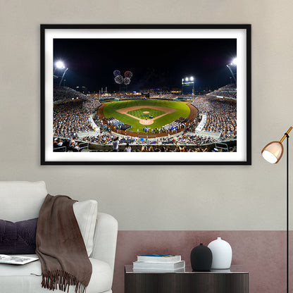 Td Ameritrade Stadium, Stadium Canvas, Sport Art, Gift for him, White Border Framed Art Print Wall Decor