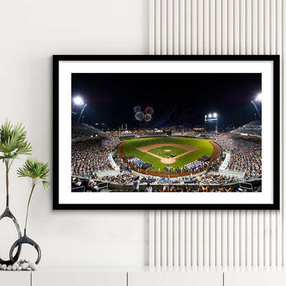 Td Ameritrade Stadium, Stadium Canvas, Sport Art, Gift for him, White Border Framed Art Print Wall Decor