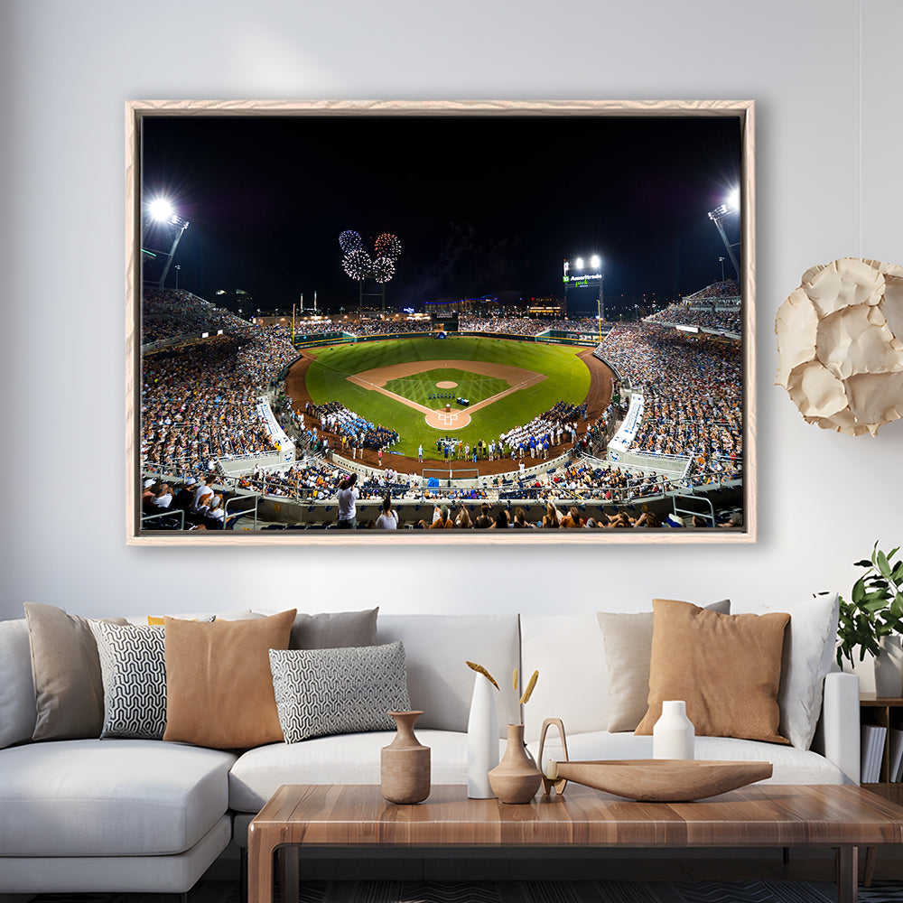 Td Ameritrade Stadium, Stadium Canvas, Sport Art, Framed Canvas Print Wall Art, Floating Frame