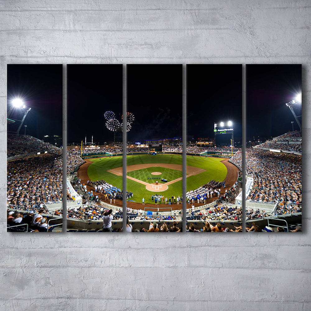 Td Ameritrade Stadium, Stadium Canvas, Sport Art, 5 Panel B, Extra Large Canvas, Canvas Print Wall Art