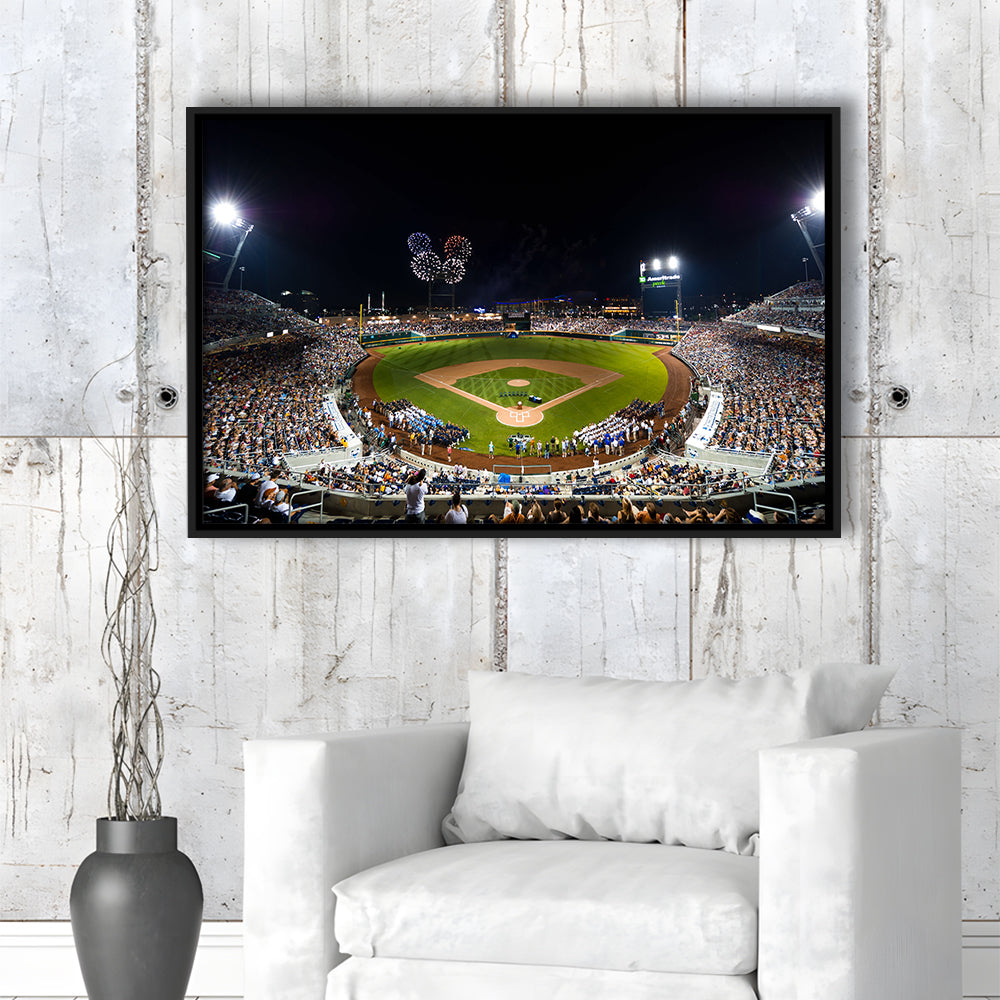 Td Ameritrade Stadium, Stadium Canvas, Sport Art, Framed Canvas Print Wall Art, Floating Frame