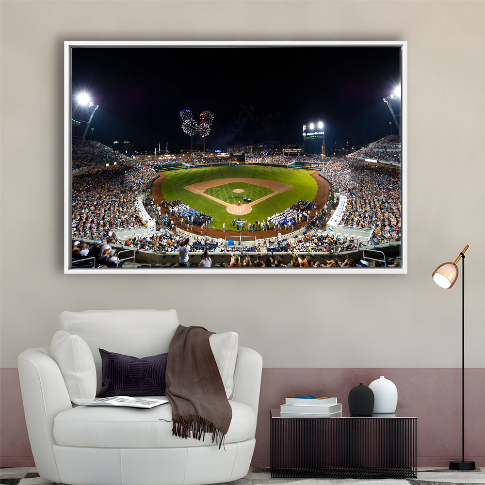 Td Ameritrade Stadium, Stadium Canvas, Sport Art, Framed Canvas Print Wall Art, Floating Frame