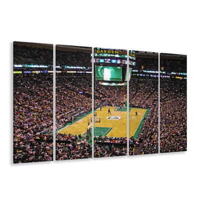 Td Garden Boston, Stadium Canvas, Sport Art, 5 Panel B, Extra Large Canvas, Canvas Print Wall Art