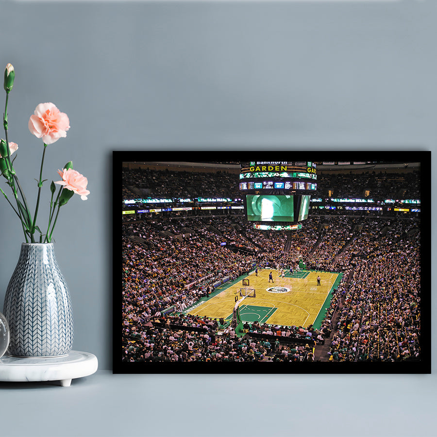 Td Garden Boston, Stadium Canvas, Sport Art, Gift for him, Framed Art Print Wall Decor, Picture Framed