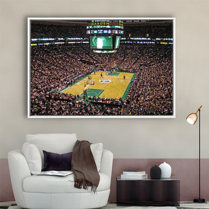 Td Garden Boston, Stadium Canvas, Sport Art, Framed Canvas Print Wall Art, Floating Frame