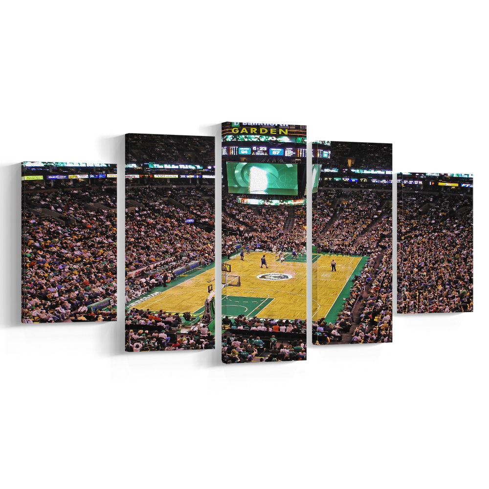 Td Garden Boston, Stadium Canvas, Sport Art, Gift for him, 5 Panel, Large Canvas, Canvas Print Wall Art