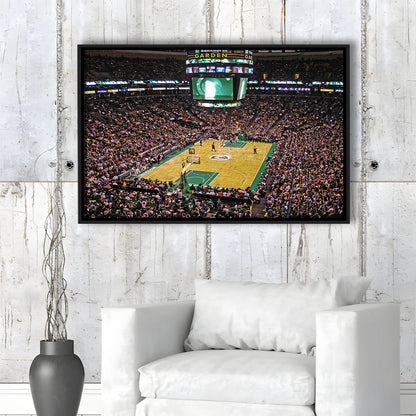 Td Garden Boston, Stadium Canvas, Sport Art, Framed Canvas Print Wall Art, Floating Frame