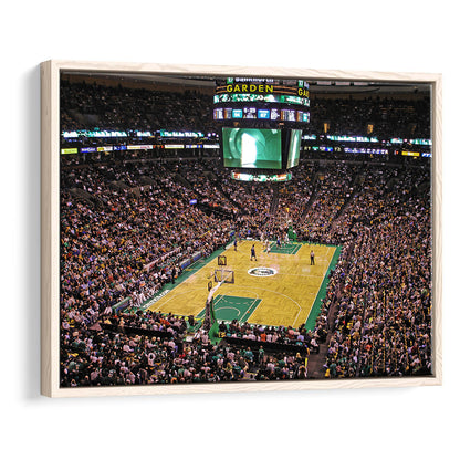 Td Garden Boston, Stadium Canvas, Sport Art, Framed Canvas Print Wall Art, Floating Frame