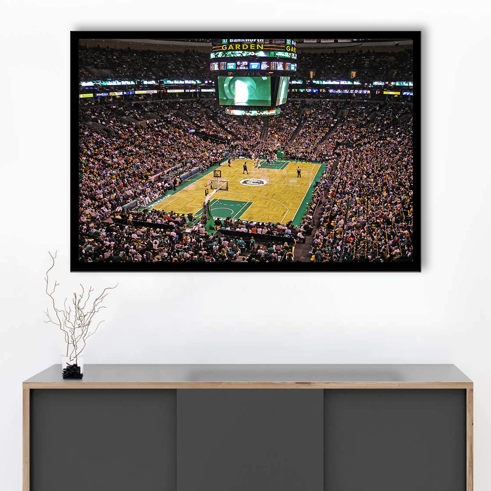 Td Garden Boston, Stadium Canvas, Sport Art, Gift for him, Framed Art Print Wall Decor, Picture Framed