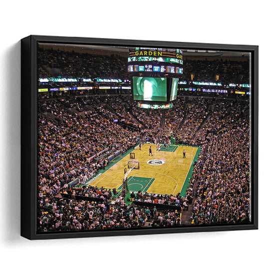 Td Garden Boston, Stadium Canvas, Sport Art, Framed Canvas Print Wall Art, Floating Frame