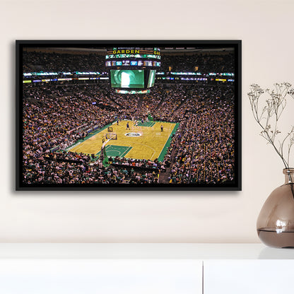 Td Garden Boston, Stadium Canvas, Sport Art, Framed Canvas Print Wall Art, Floating Frame
