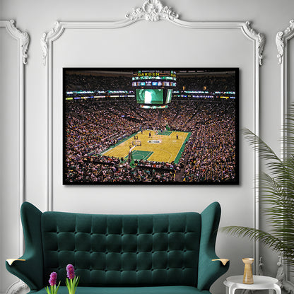 Td Garden Boston, Stadium Canvas, Sport Art, Gift for him, Framed Art Print Wall Decor, Picture Framed