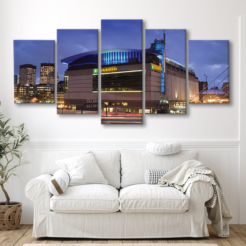 Td Garden, Stadium Canvas, Sport Art, Gift for him, 5 Panel, Large Canvas, Canvas Print Wall Art