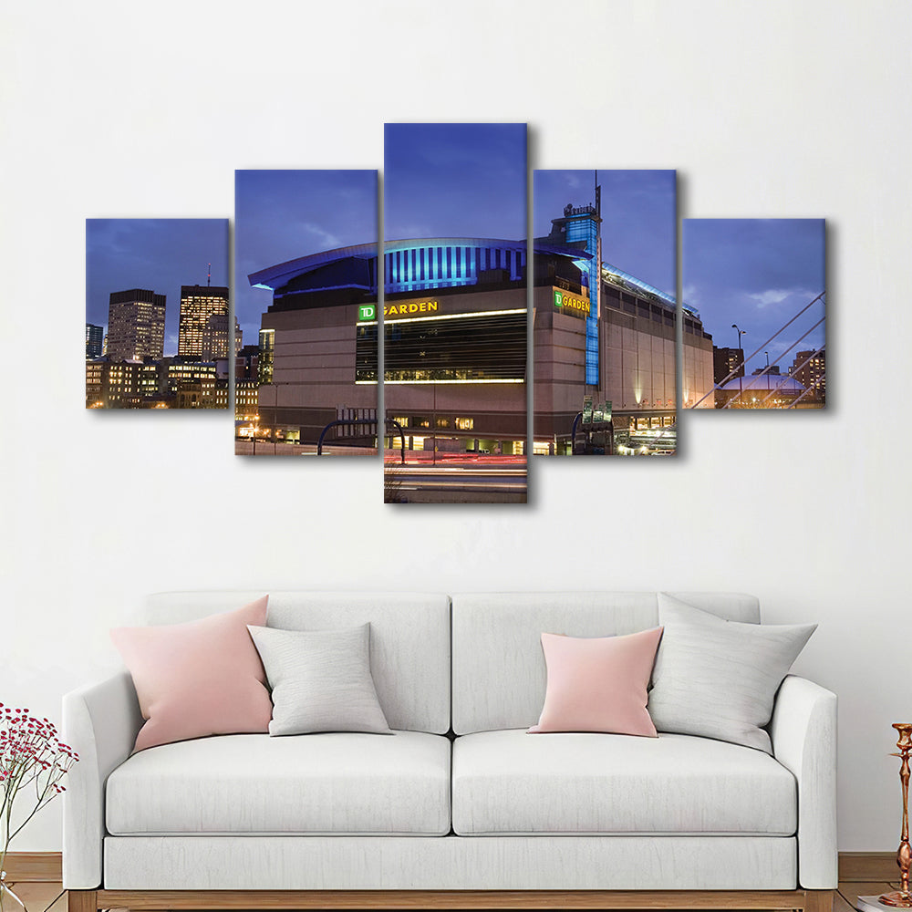 Td Garden, Stadium Canvas, Sport Art, Gift for him, 5 Panel, Large Canvas, Canvas Print Wall Art