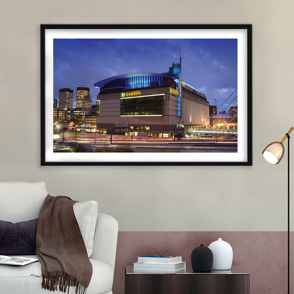 Td Garden, Stadium Canvas, Sport Art, Gift for him, White Border Framed Art Print Wall Decor