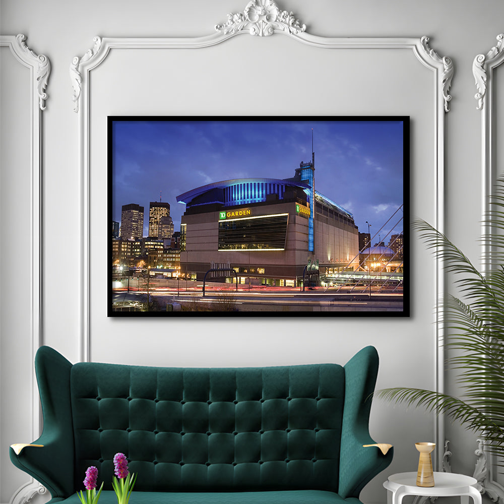 Td Garden, Stadium Canvas, Sport Art, Gift for him, Framed Art Print Wall Decor, Picture Framed