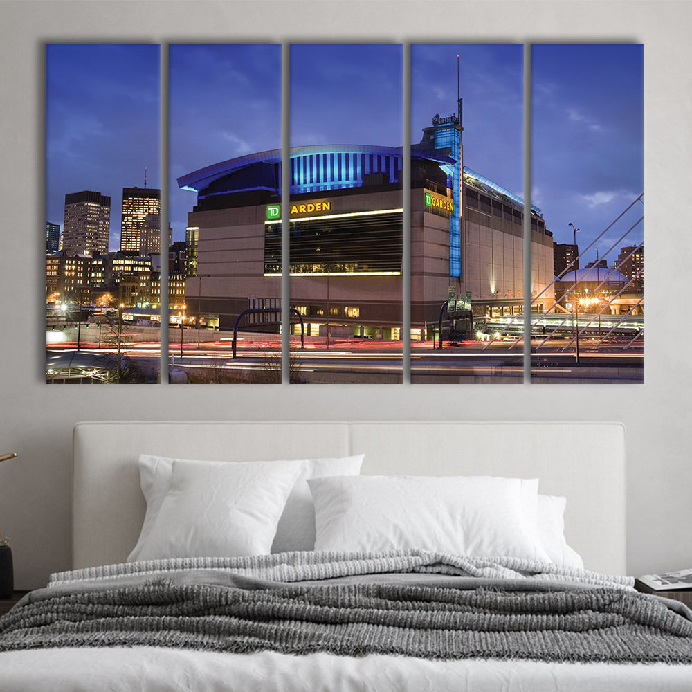Td Garden, Stadium Canvas, Sport Art, 5 Panel B, Extra Large Canvas, Canvas Print Wall Art