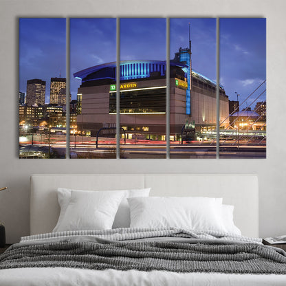 Td Garden, Stadium Canvas, Sport Art, 5 Panel B, Extra Large Canvas, Canvas Print Wall Art