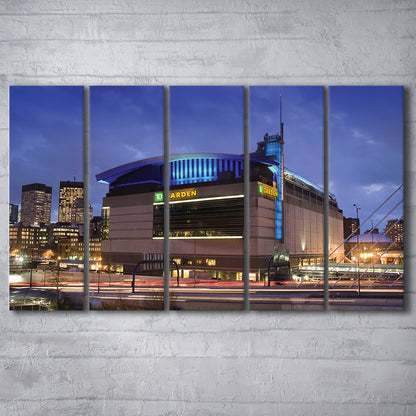 Td Garden, Stadium Canvas, Sport Art, 5 Panel B, Extra Large Canvas, Canvas Print Wall Art